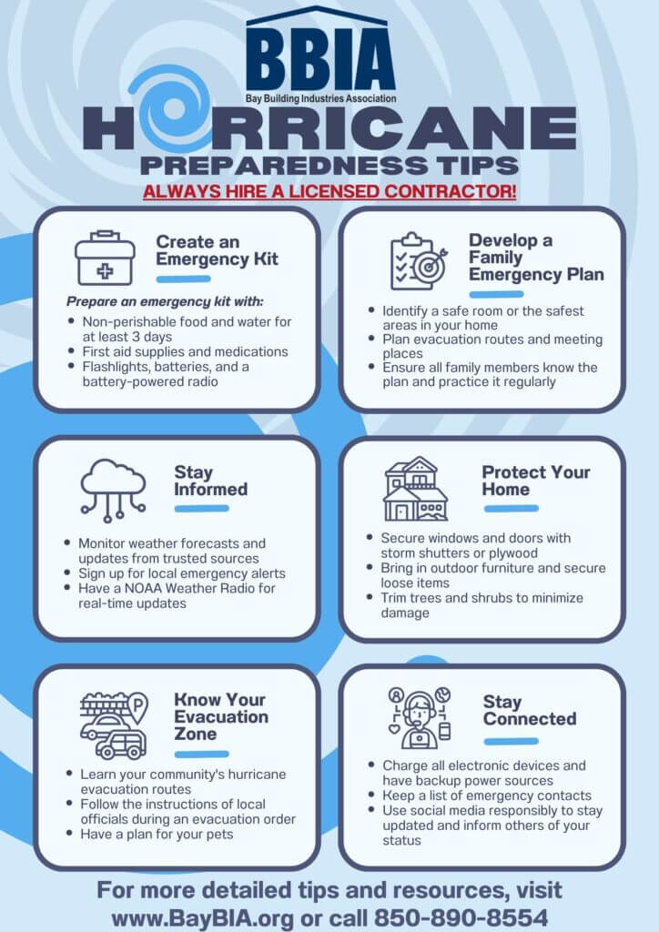 BBIA Hurricane Preparedness Tips poster